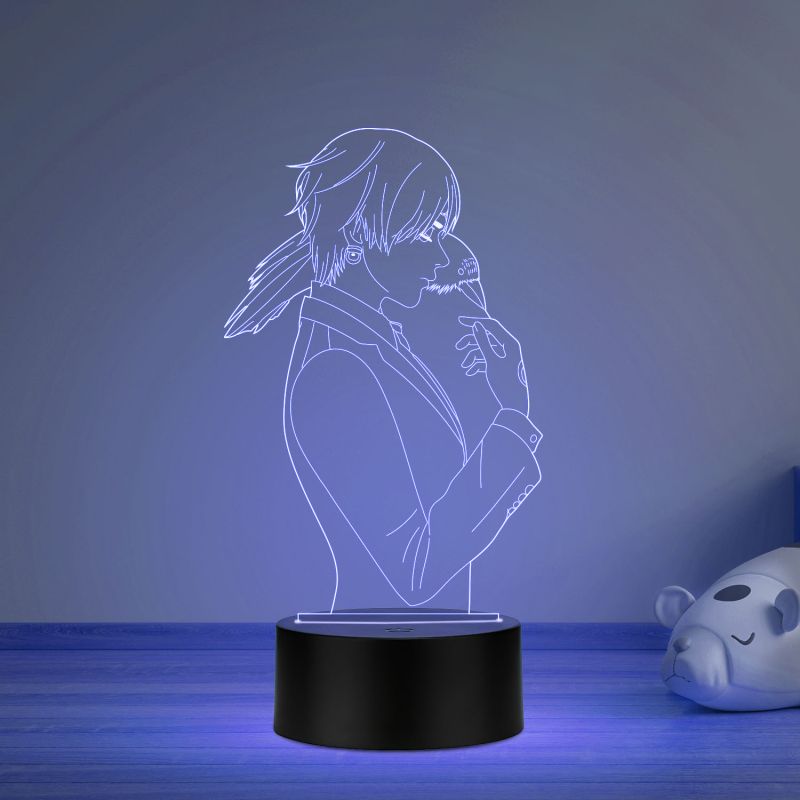 3D illusion Girl Anime Chrollo Lucifer Led Night Lamp 16 Color Changing Light with Remote Control Gift For Girl Birthday